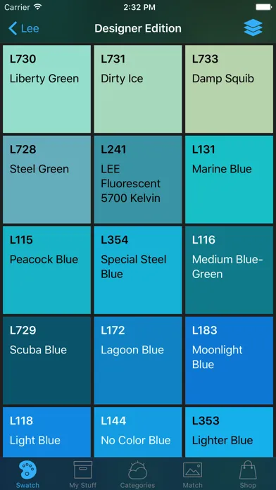 ภาพหน้าจอของ ShowTool Swatch