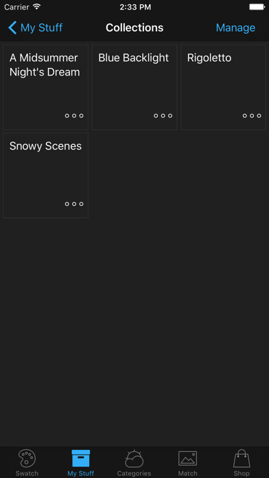 ShowTool Swatch Screenshots