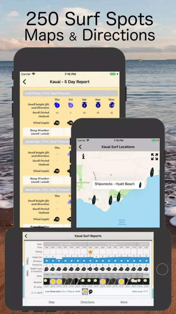 Capturas de pantalla de Hawaii Surf Reports