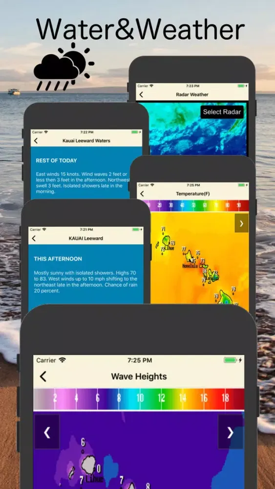 Capturas de pantalla de Hawaii Surf Reports