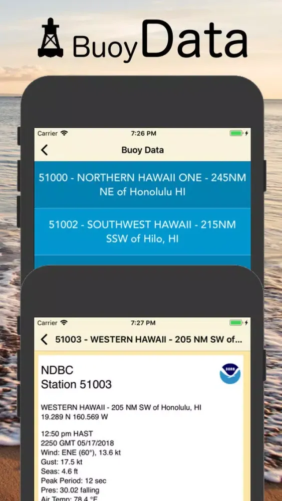 Capturas de pantalla de Hawaii Surf Reports