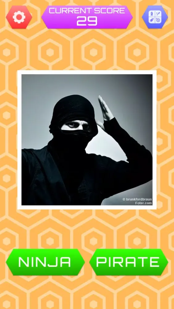 ภาพหน้าจอของ Ninja Or Pirate - Image Quiz
