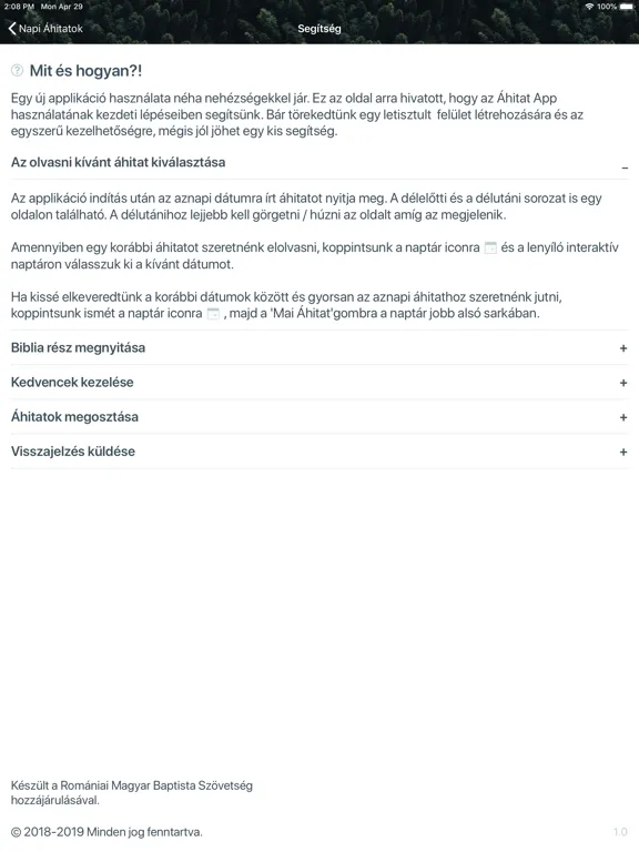 Napi áhítatok iPad  Ekran Görüntüleri