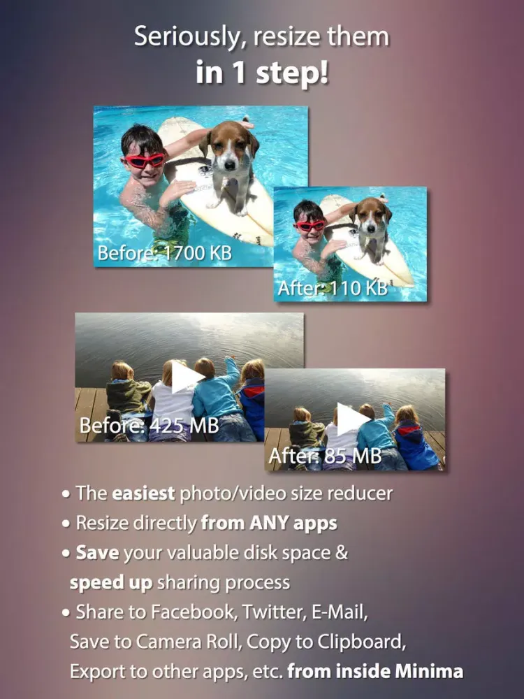 صور Minima Pro - Image & Video Resizer iPad 