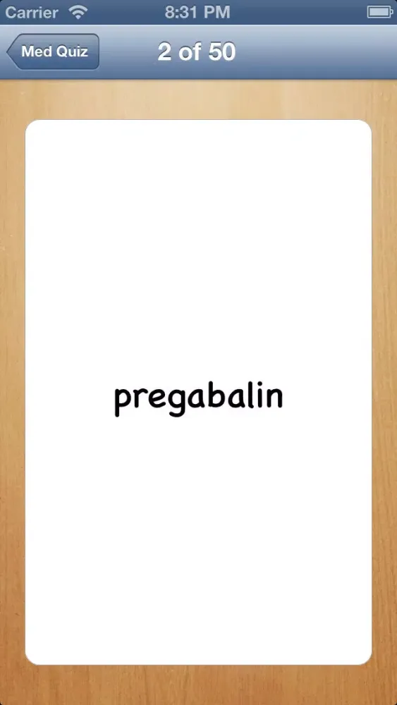 Tangkapan skrin Med Quiz