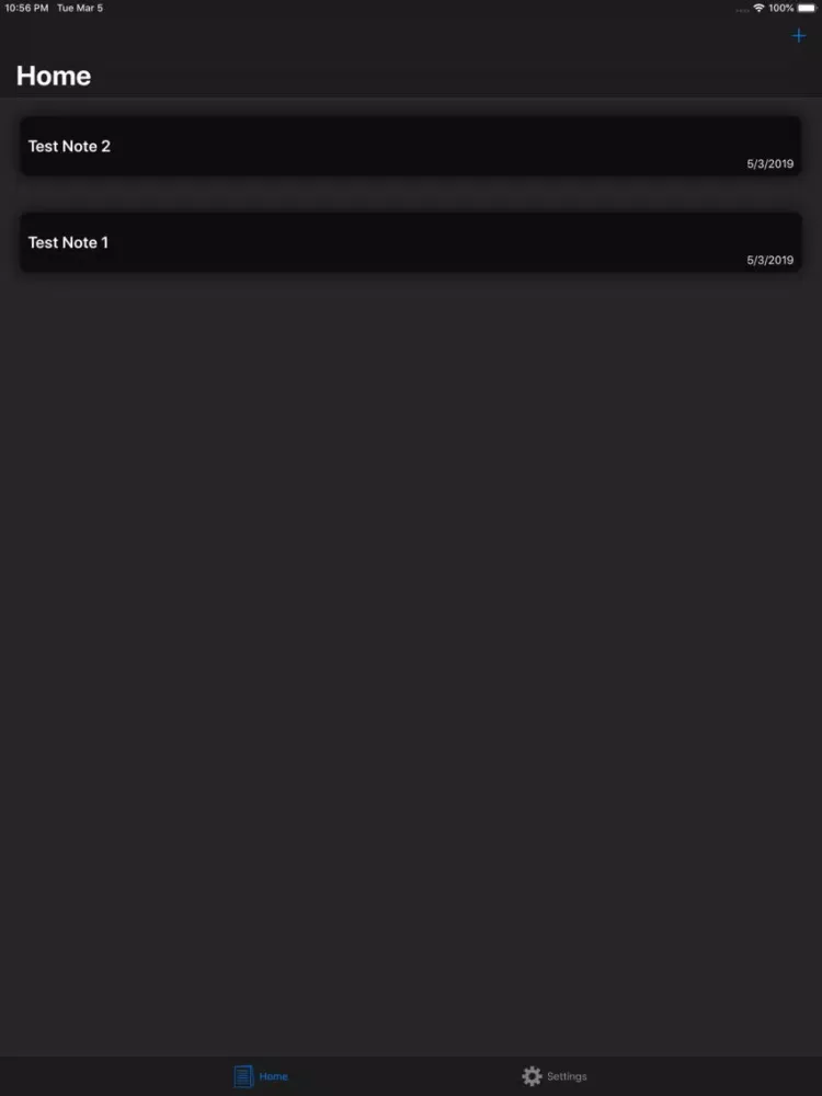 ภาพหน้าจอของ Watch Notes iPad 