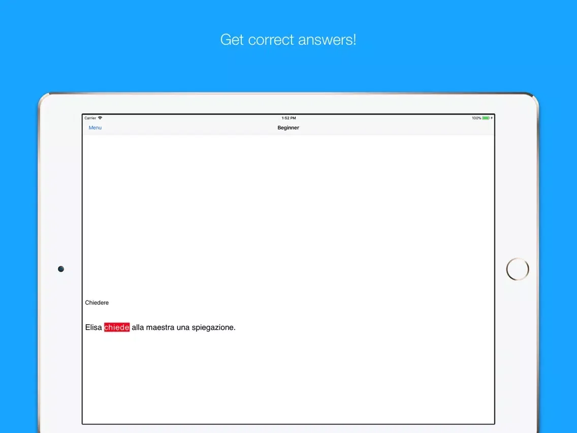Italian Irregular Verbs iPad  स्क्रीनशॉट