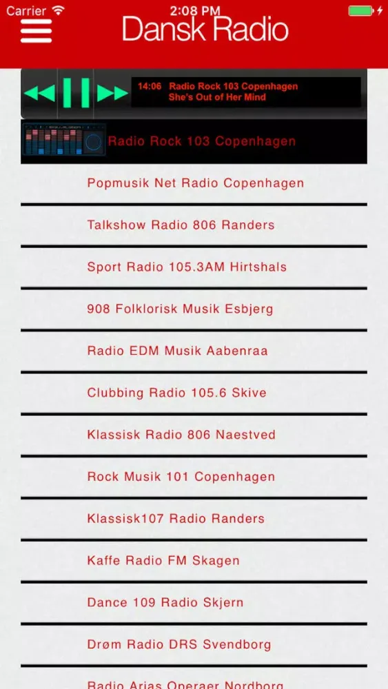 Zrzuty ekranu Danmarks radios kanaler og overskrifter