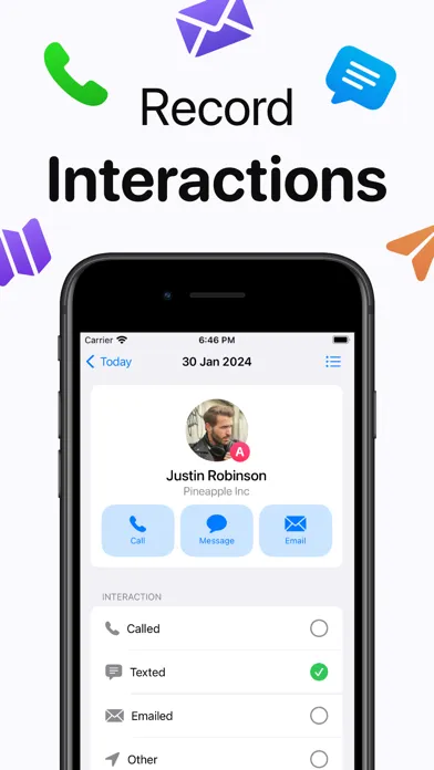 Captures d'écran de inTouch - Personal CRM