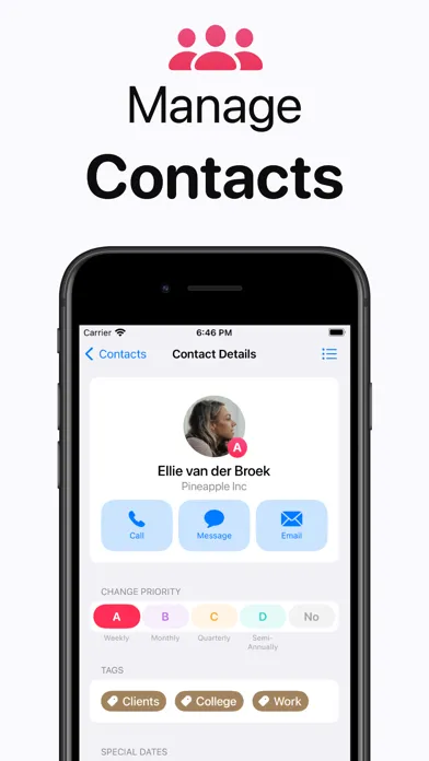 Captures d'écran de inTouch - Personal CRM