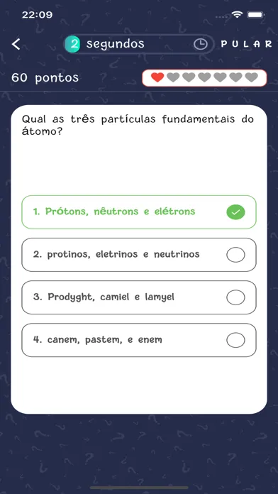 Capturas de tela do Quiz - Perguntas e respostas