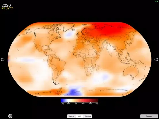 Tangkapan skrin Exploring Climate Change iPad 