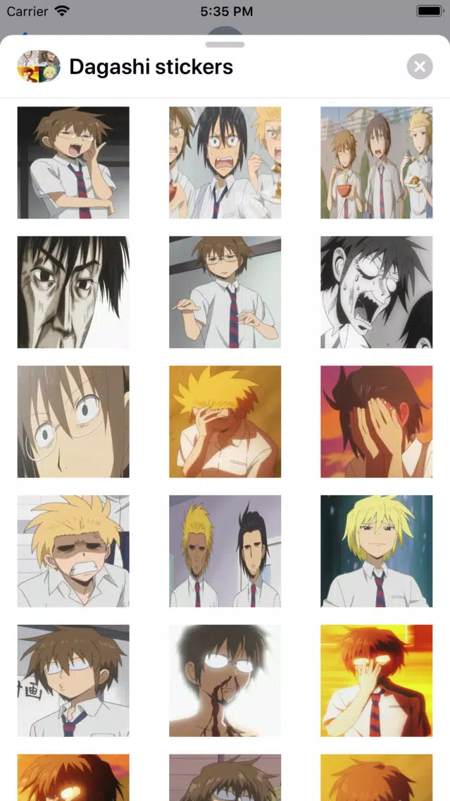 Captures d'écran de Daily Lives School Boy sticker