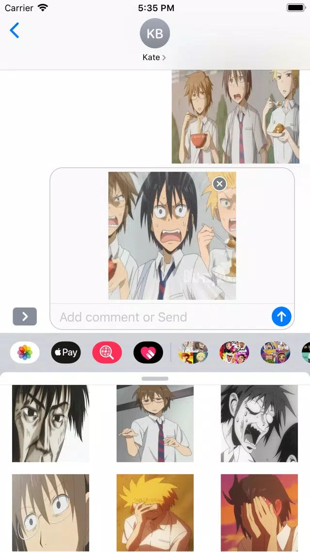 Captures d'écran de Daily Lives School Boy sticker