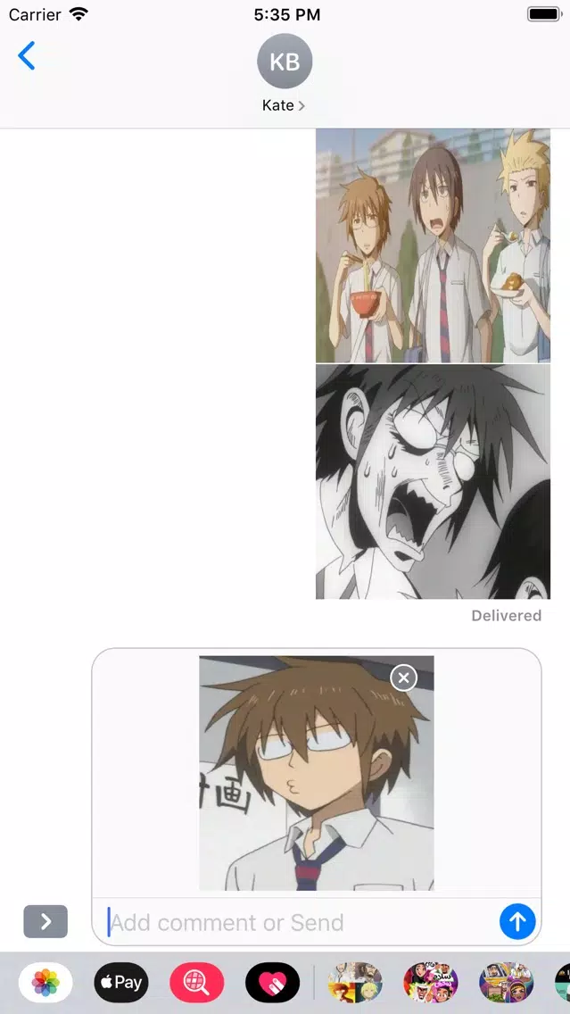 Captures d'écran de Daily Lives School Boy sticker