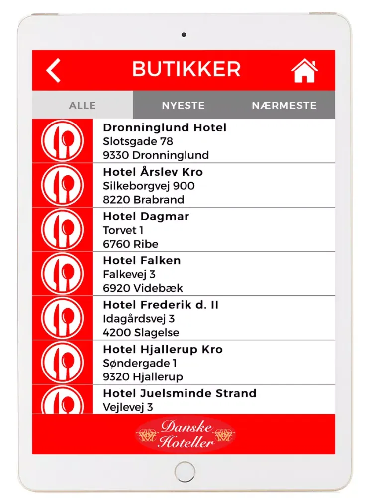 Zrzuty ekranu Danske Hoteller Bonus iPad 