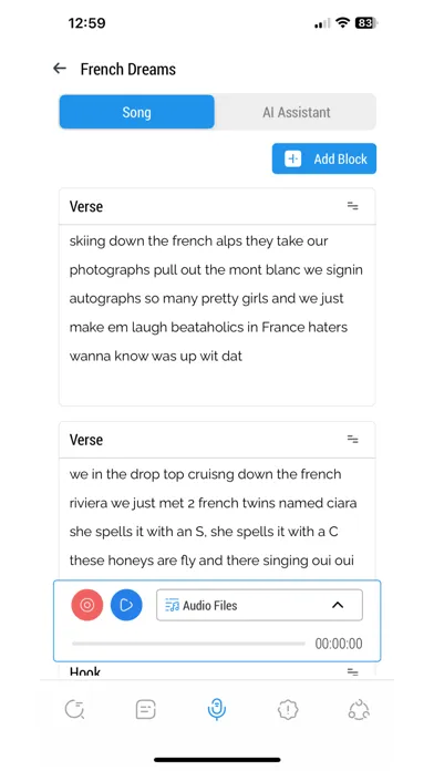 Songwriter Pad Lyric Generator Ekran Görüntüleri