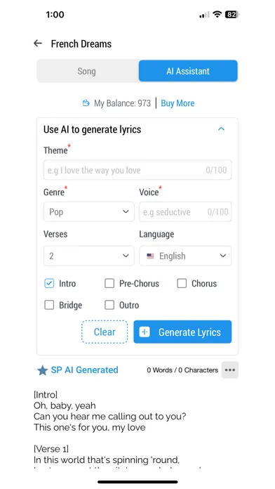 Songwriter Pad Lyric Generator Ekran Görüntüleri