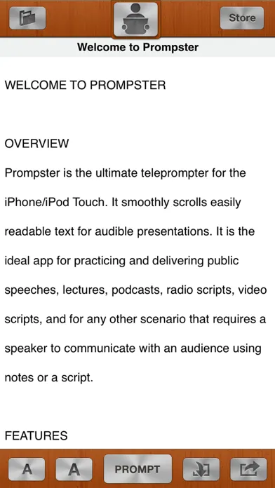 Tangkapan skrin Prompster™ - Teleprompter