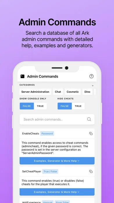 Capturas de tela do Ark IDs - Admin Commands & IDs