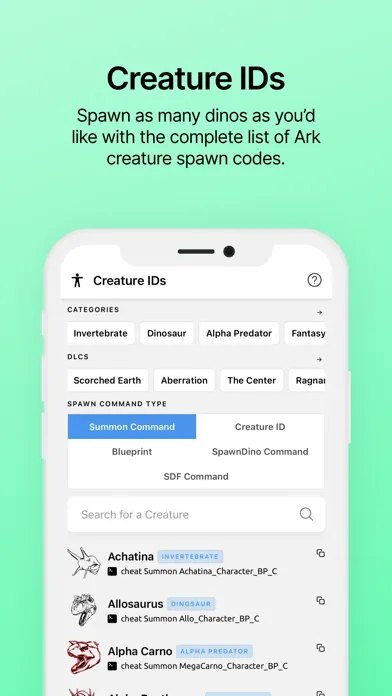 Capturas de tela do Ark IDs - Admin Commands & IDs