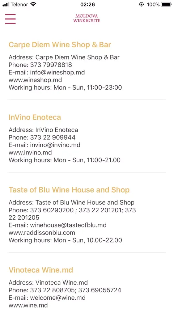 Moldova Wine Route Screenshots