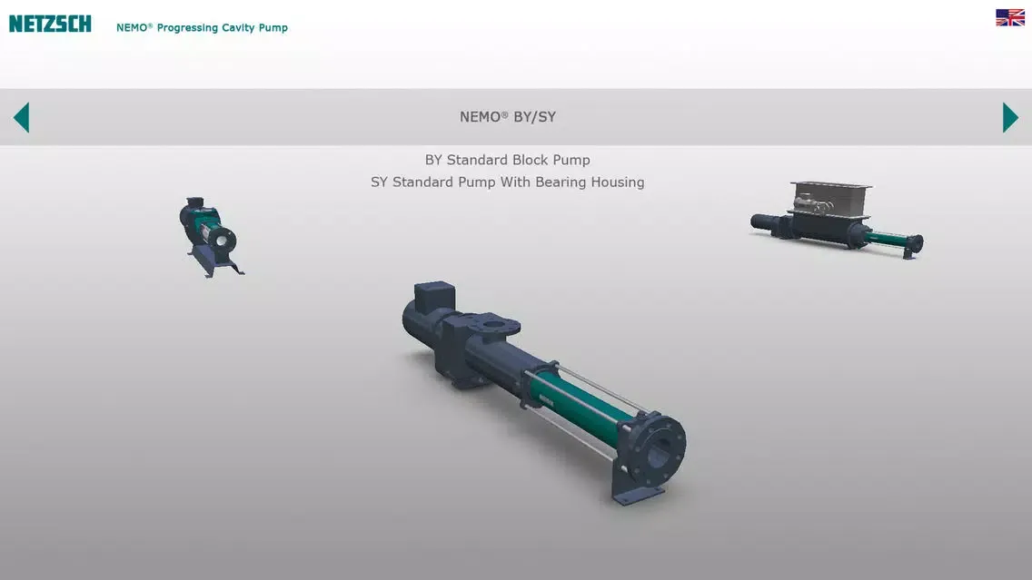 Tangkapan skrin NETZSCH NEMO® Pumps