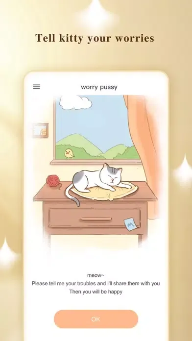 Ảnh chụp màn hình của worry cat-to remove stress