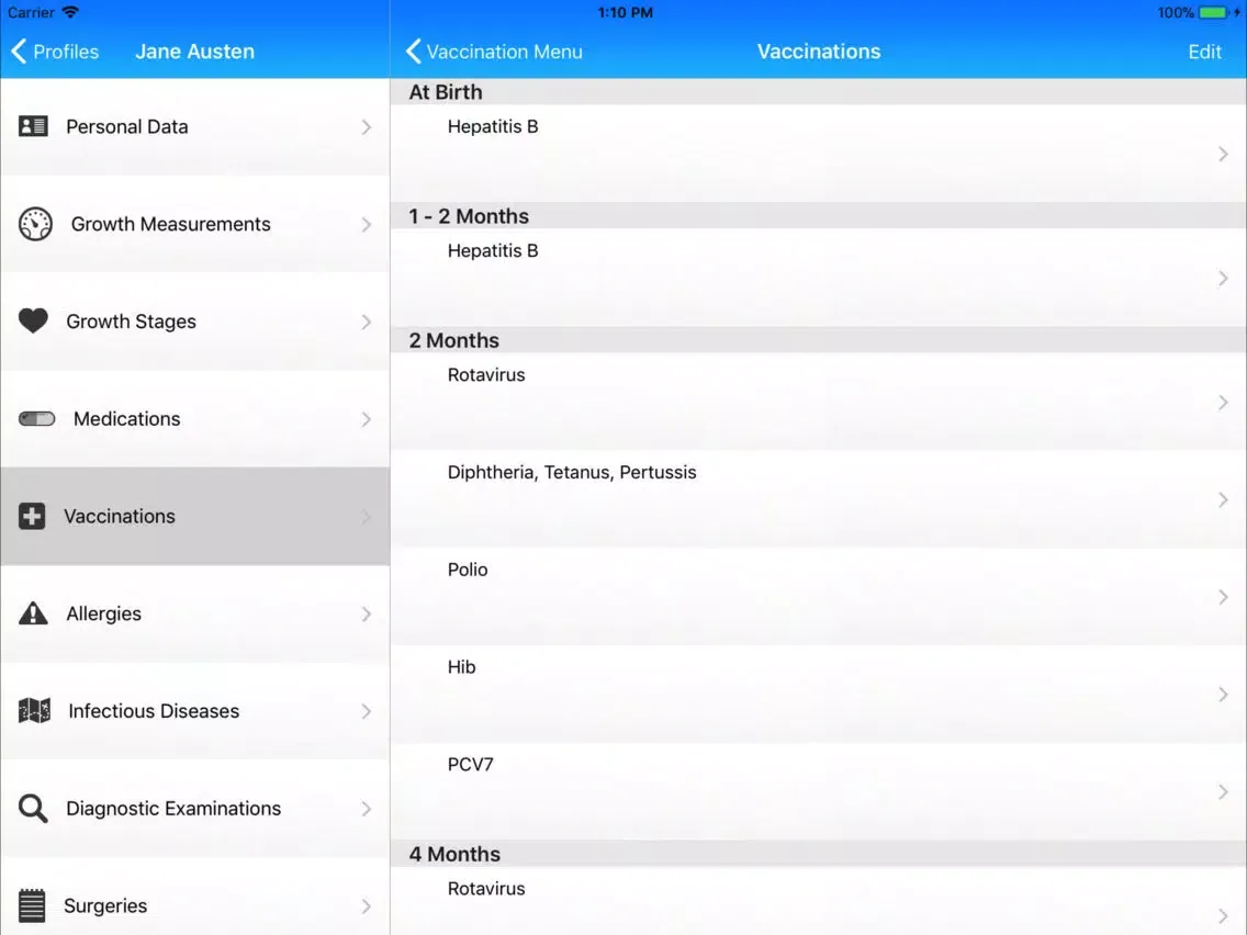 صور Child Medical History HD iPad 