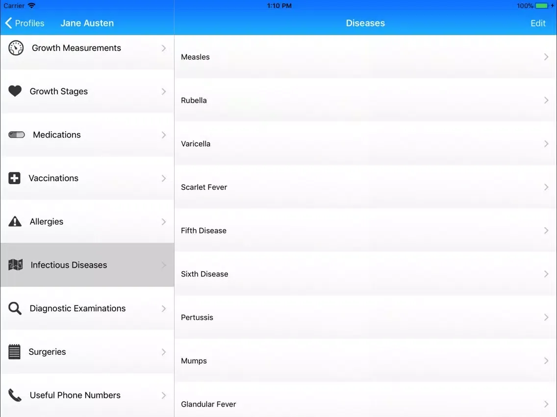 صور Child Medical History HD iPad 