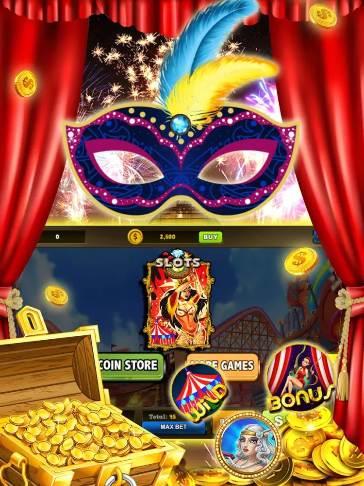 Capturas de pantalla de Carnival Secret Coin Chest – Pusher Slots & Party iPad 