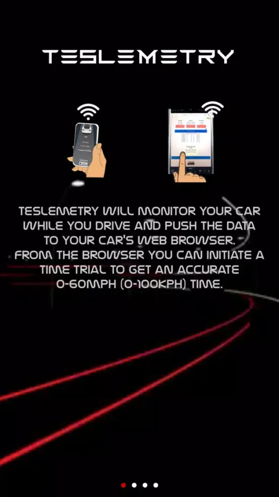 Capturas de tela do Teslemetry
