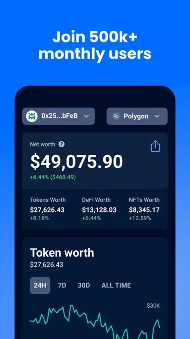 Capturas de tela do DappRadar: Web3 NFT Portfolio