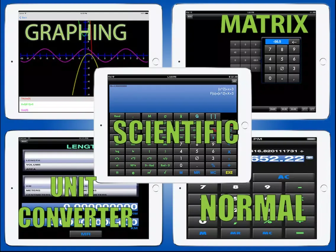 Captures d'écran de scientific calculator and converter iPad 