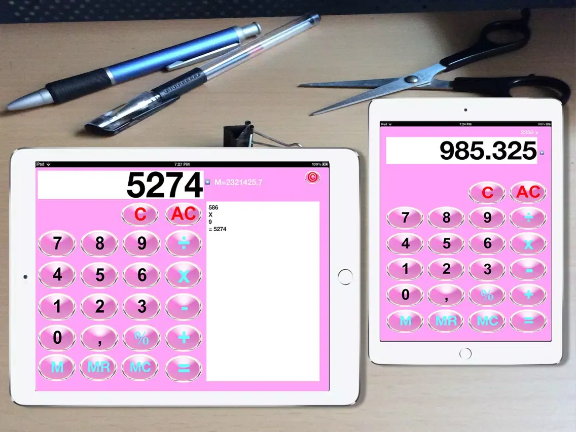 Screenshot di Calculator pink hd iPad 