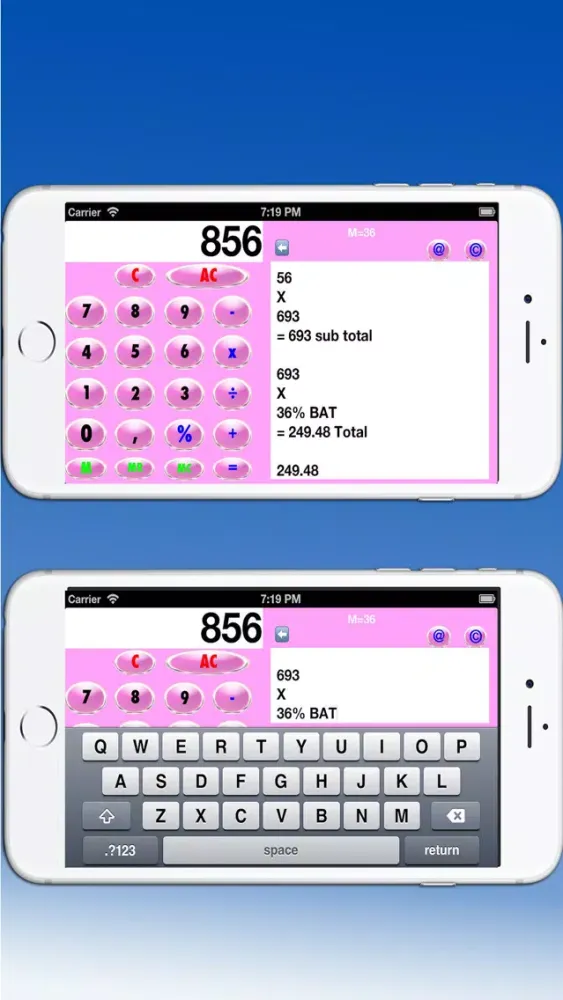 Screenshot di Calculator pink hd