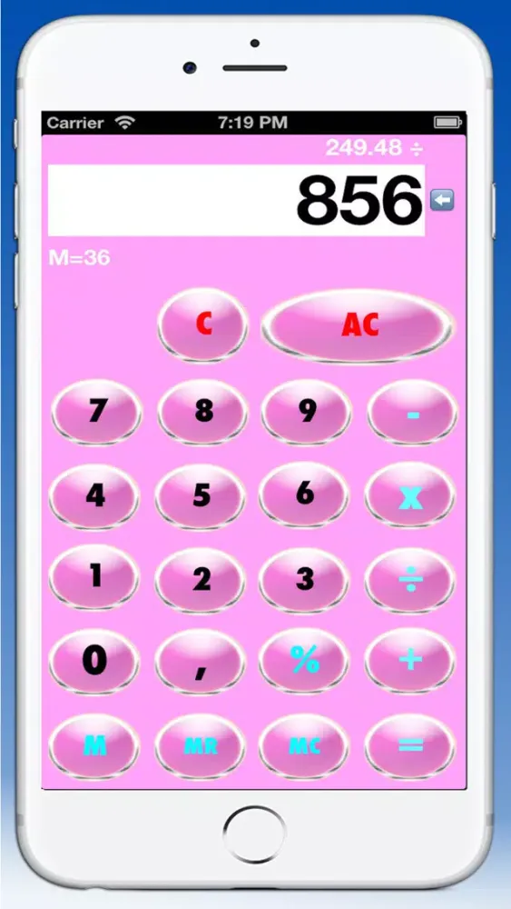 Screenshot di Calculator pink hd