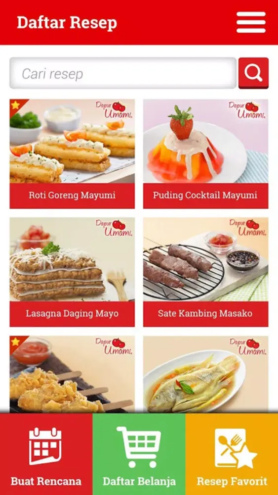 Zrzuty ekranu Catatan Mama Umami