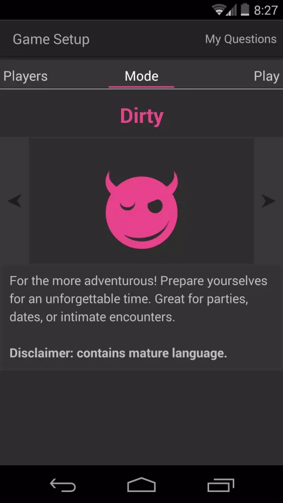 Truth or Dare Mobile Screenshots