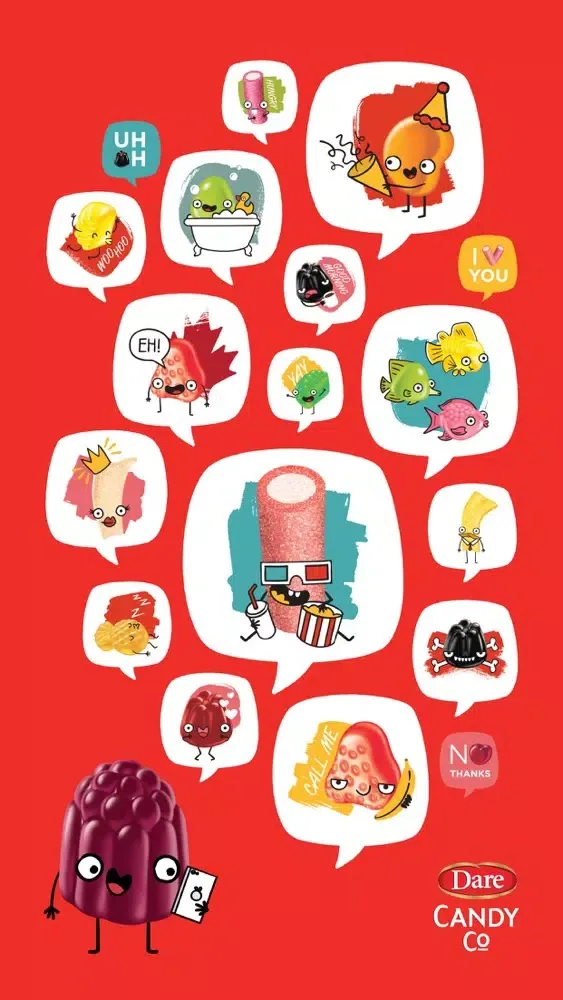 Capturas de pantalla de Dare Candy Co. Stickers