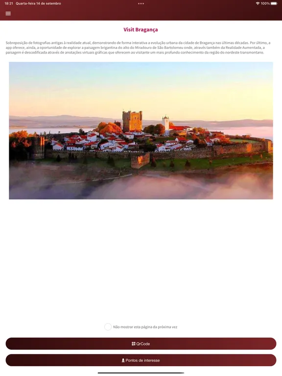 Capturas de tela do Visit.Bragança iPad 