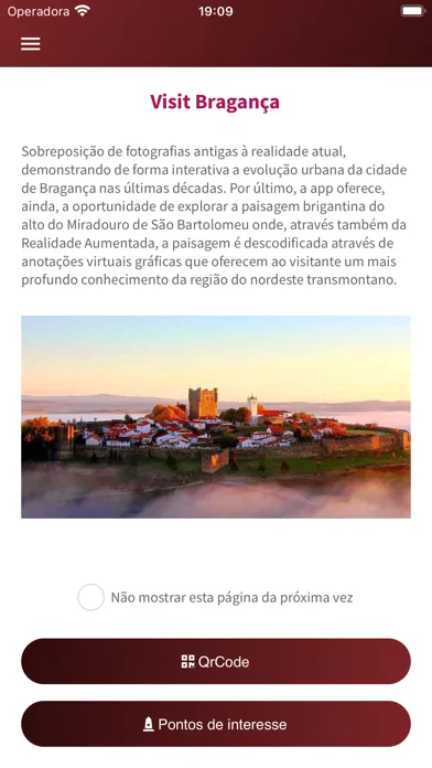 Capturas de tela do Visit.Bragança