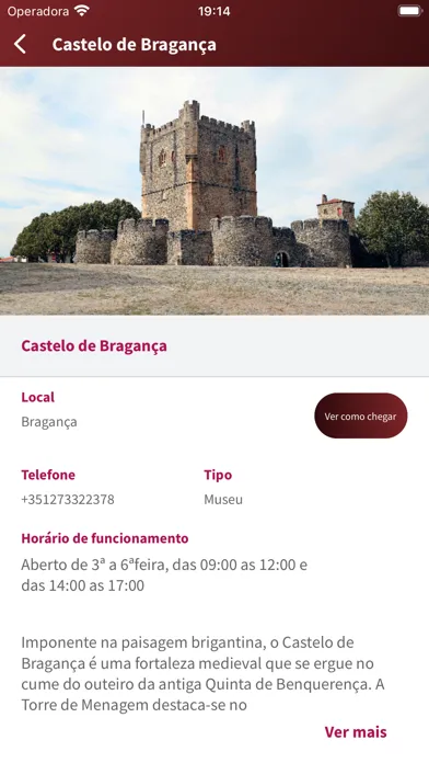 Capturas de tela do Visit.Bragança