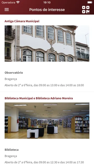 Capturas de tela do Visit.Bragança
