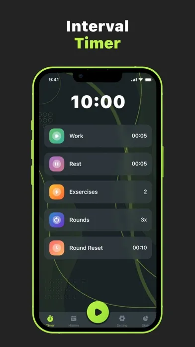 ภาพหน้าจอของ Interval Timer • HIIT & Tabata