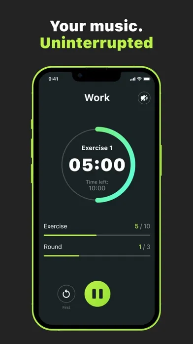 ภาพหน้าจอของ Interval Timer • HIIT & Tabata
