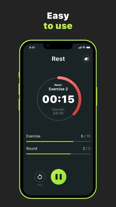 ภาพหน้าจอของ Interval Timer • HIIT & Tabata