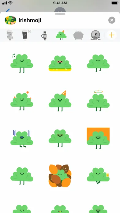 Capturas de tela do Irishmoji