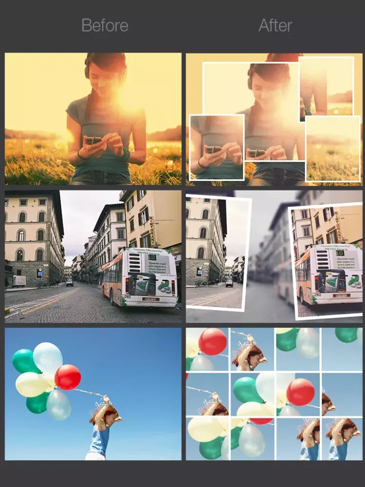 Tangkapan layar TapnSlice - Photo Collage Editor - Cut your photo into pieces to make great photo collage and pic frame iPad 