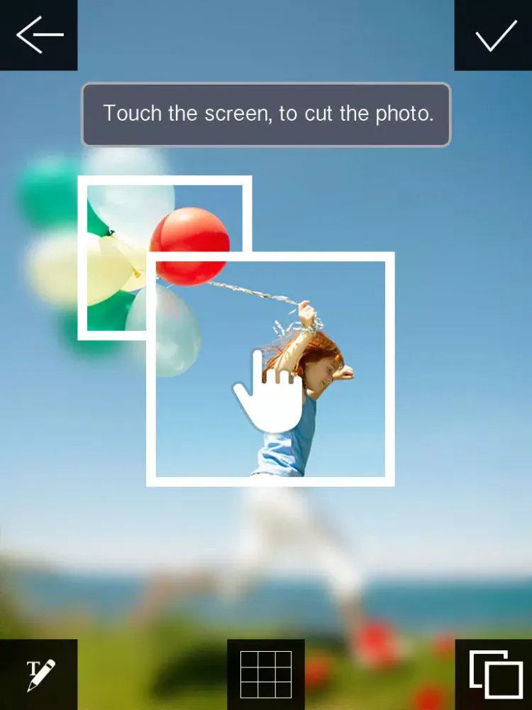 Tangkapan layar TapnSlice - Photo Collage Editor - Cut your photo into pieces to make great photo collage and pic frame iPad 